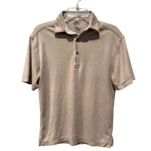 Blue Pronto Uomo Modern Fit Polo Shirt Taupe Short Sleeve Casual Small